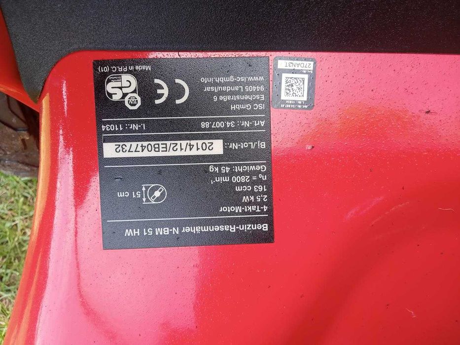 Kosiarka spalinowa z napędem PowerTec Garden 2.5KW