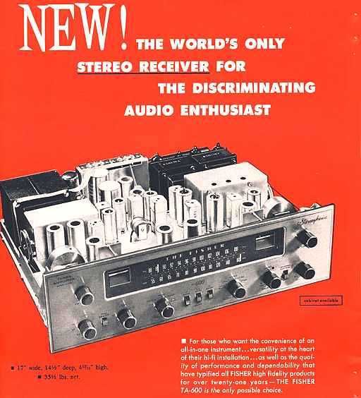 Amplituner Fisher TA 600 Stereomaster 1959r ideał!