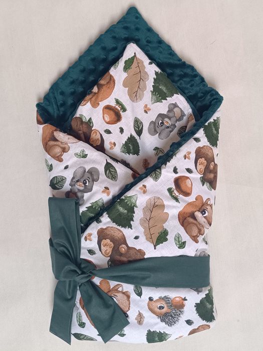 Rożek niemowlęcy becik leśne zwierzęta