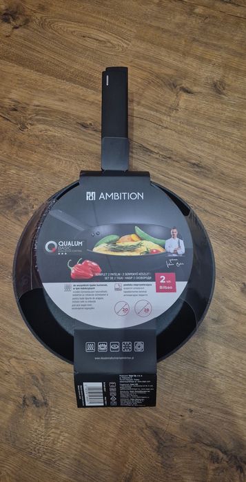Ambition Bilbao 2 patelnie zestaw 20 cm 28 cm indukcja inne kuchenki