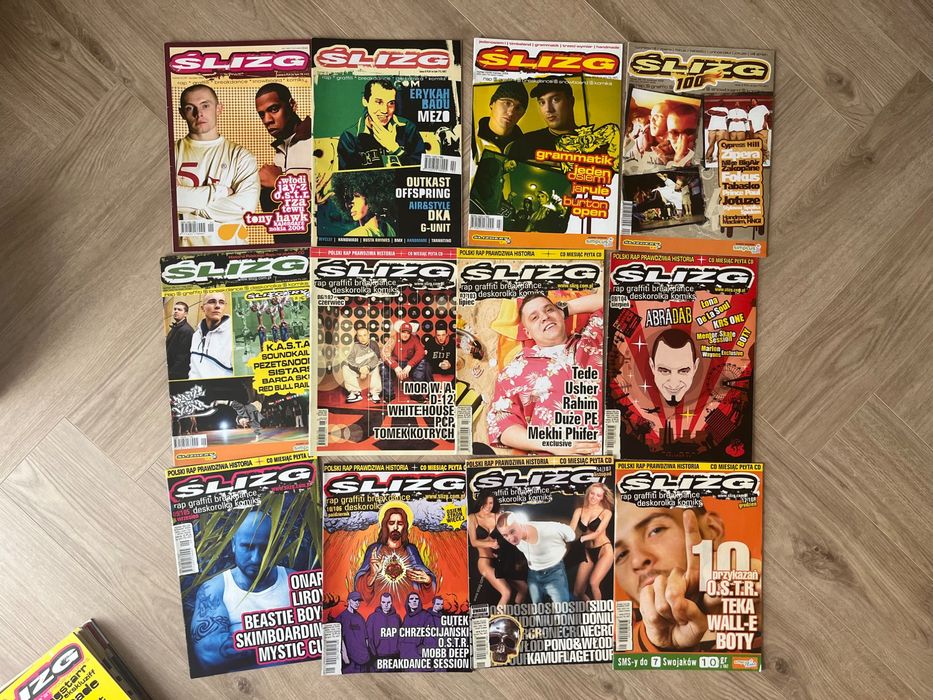 Magazyn hip-hop Ślizg, 33 numery z lat 2002-2005, bdb stan