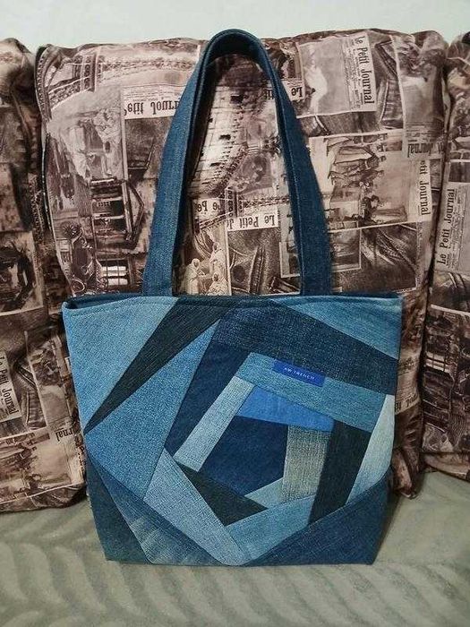 Джинсова сумка хендмейд