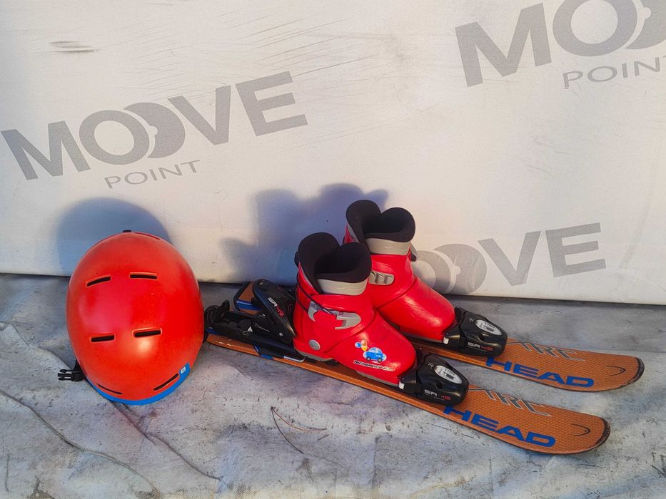 Pierwsze dziecięce narty HEAD XRC 67 cm + Butki ROSSIGNOL 16,5 + KASK