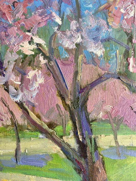 wiosenne pejzaże olejne