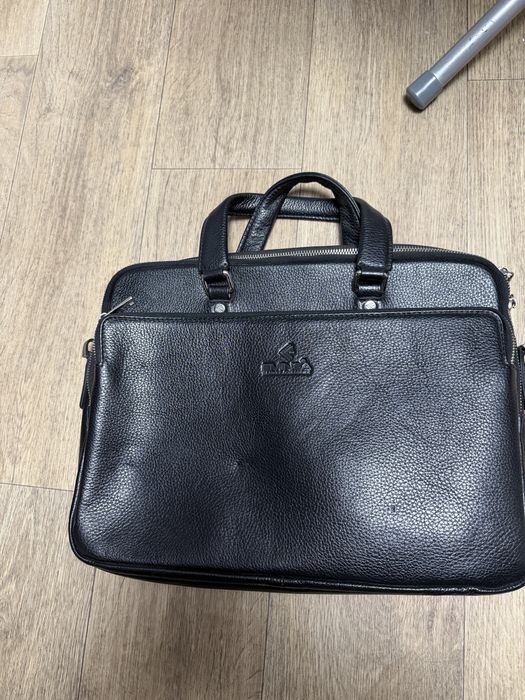 Мужской кожаный портфель- сумка