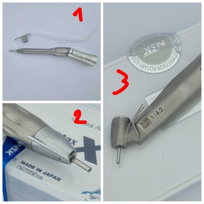 Хірургічний прямий Кутовий Наконечник 1:1 або Повишаючий фіброоптика