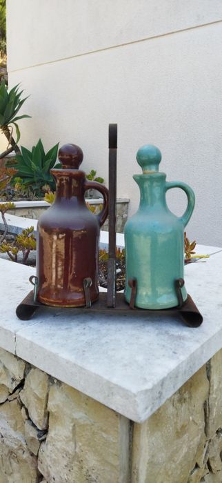 Galheteiro cerâmica antigo USA