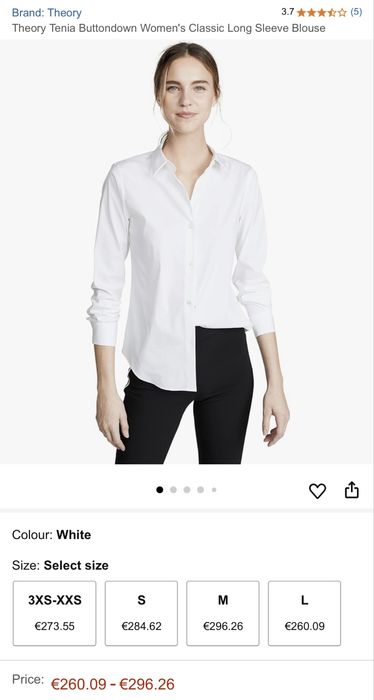 Сорочка Theory jil sander