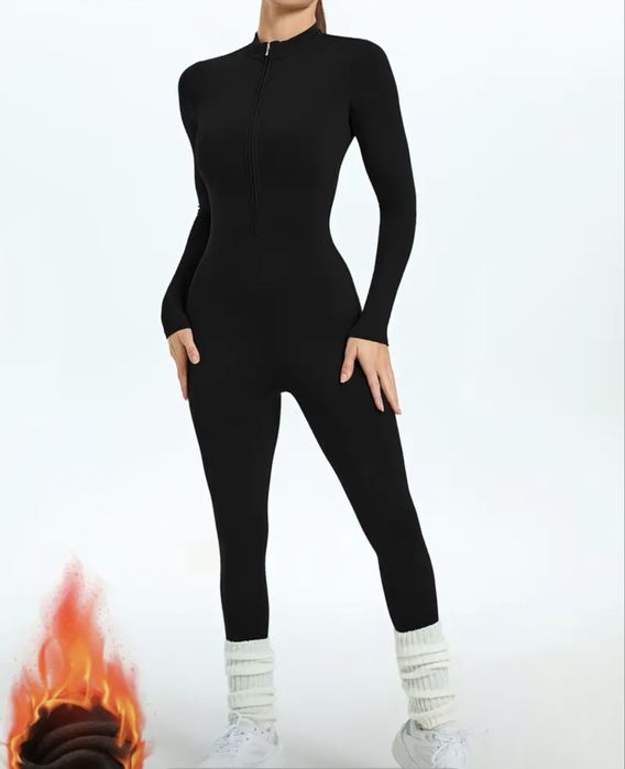 Зимний, осенний  теплый флисовый комбинезон