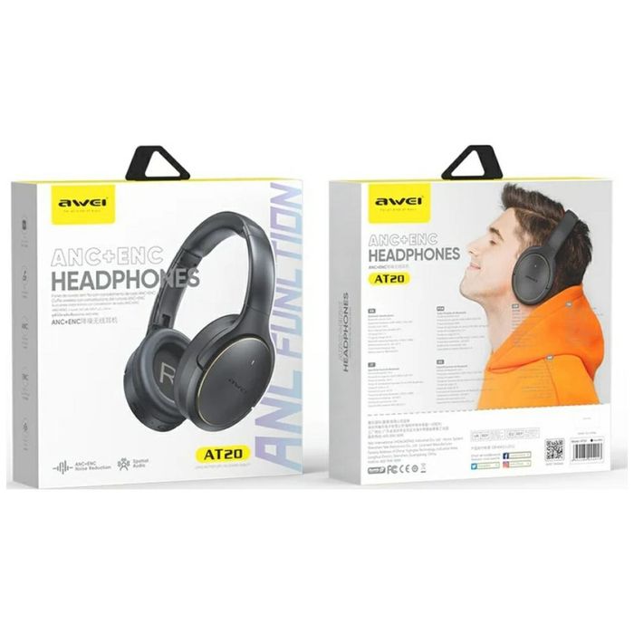AWEI słuchawki nauszne Bluetooth AT20    biały