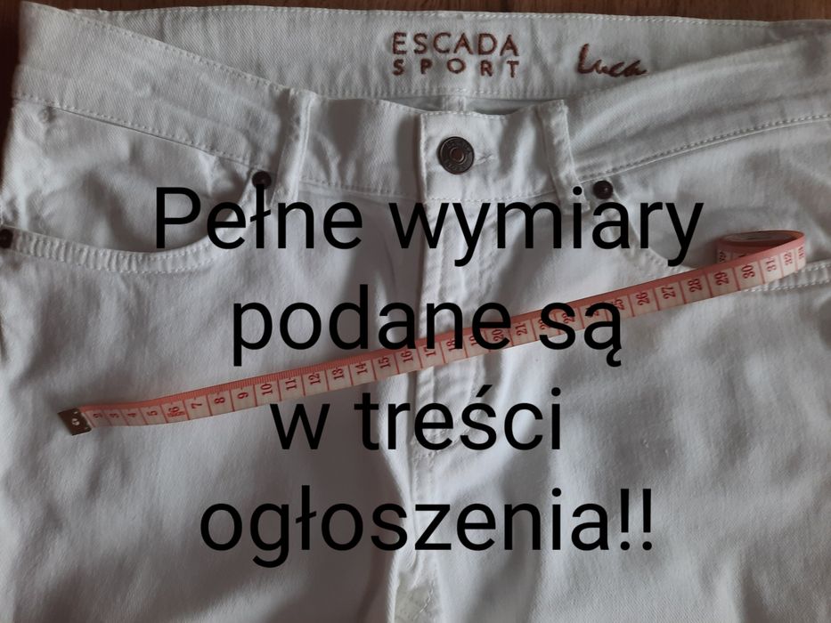 Escada sport jeansy kryształki swarovski 100% oryginalne! roz S/M