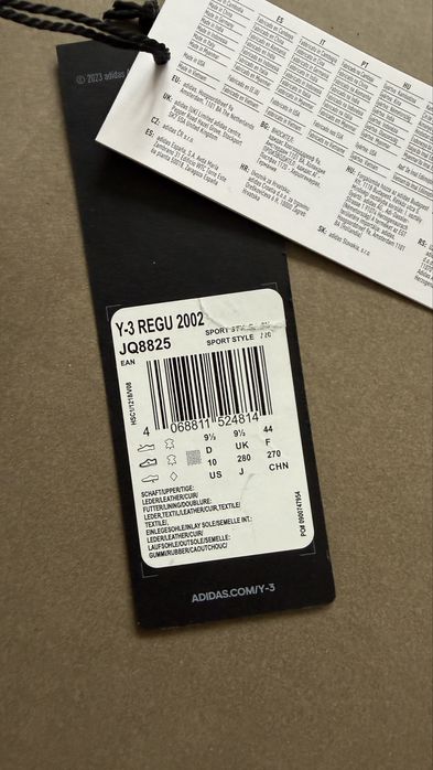 Кросівки шкіряні оригінал Adidas Y-3 Regu 2002, розмір 44 / юс 10