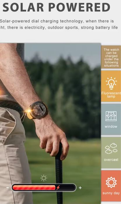 North Edge-SOLAR POWER - HOBI - в наявності з шкіряним ремінцем