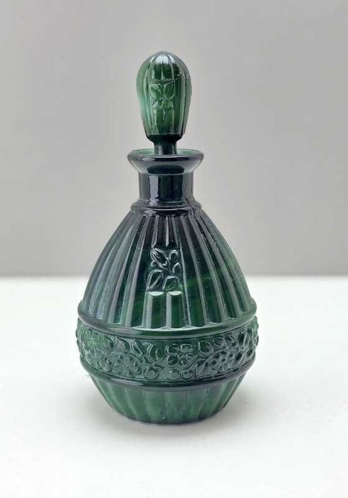 Flakon na perfumy szkło malachitowe Curt Schlevogt