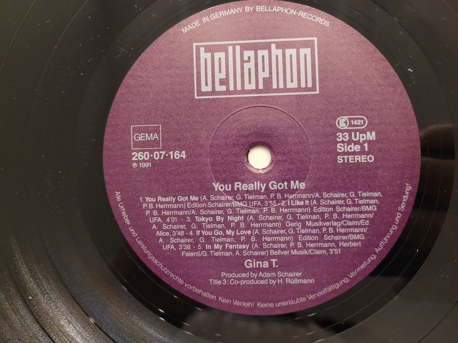 GINA T.  - You Really Got  Me  - album 12" - winyl Euro Disco