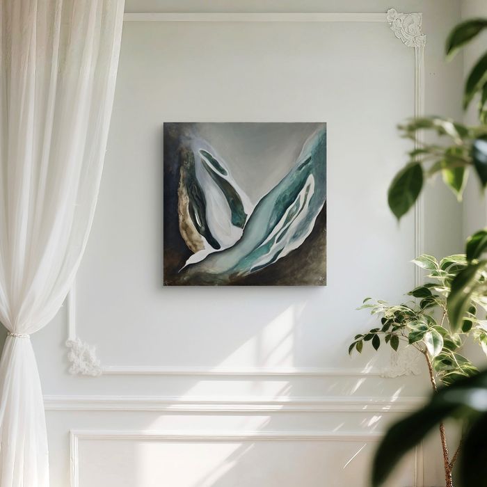 Quadro abstrato moderno decorativo 50x50 | Original abstract wall art