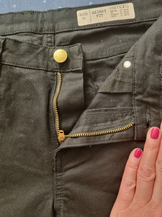 Spodnie damskie w stylu dżins czarne