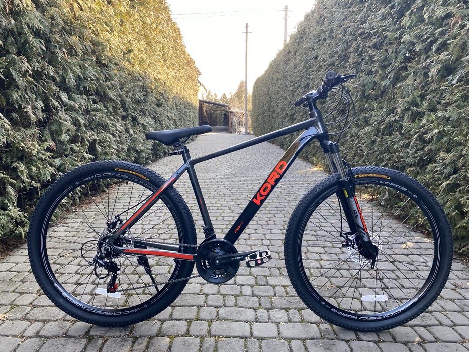 Гірський велосипед Corso Kord 29 black-red 19 frame на касеті