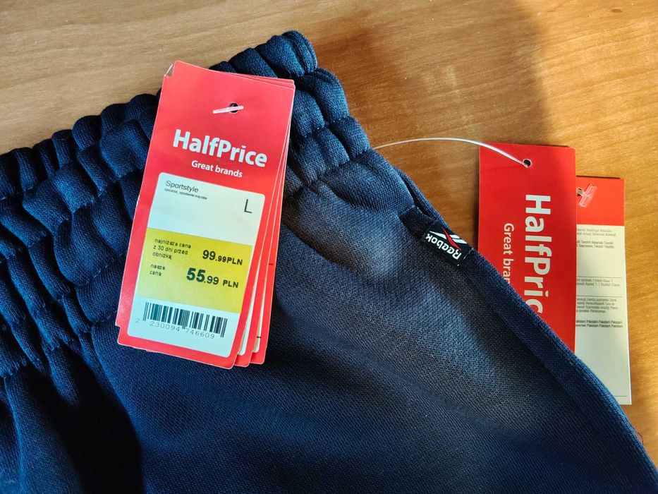 nowe szorty Reebok męskie L - vector navy, z metkami
