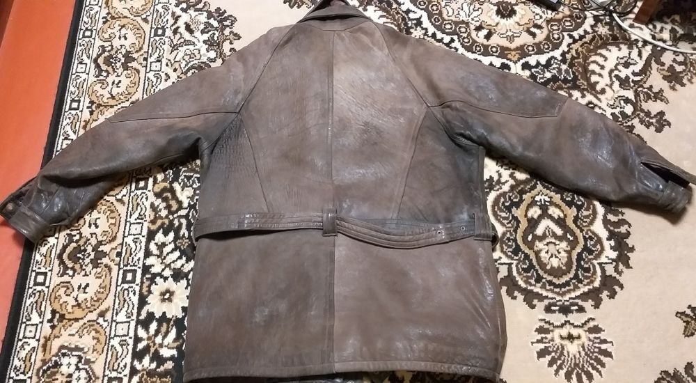 Куртка кожаная, мужская, 58 р., зимняя