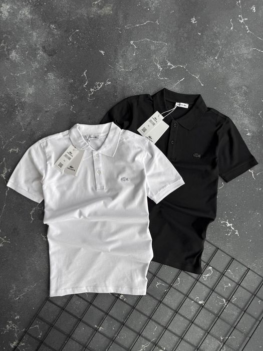 Чоловіче поло Lacoste чорна та біла