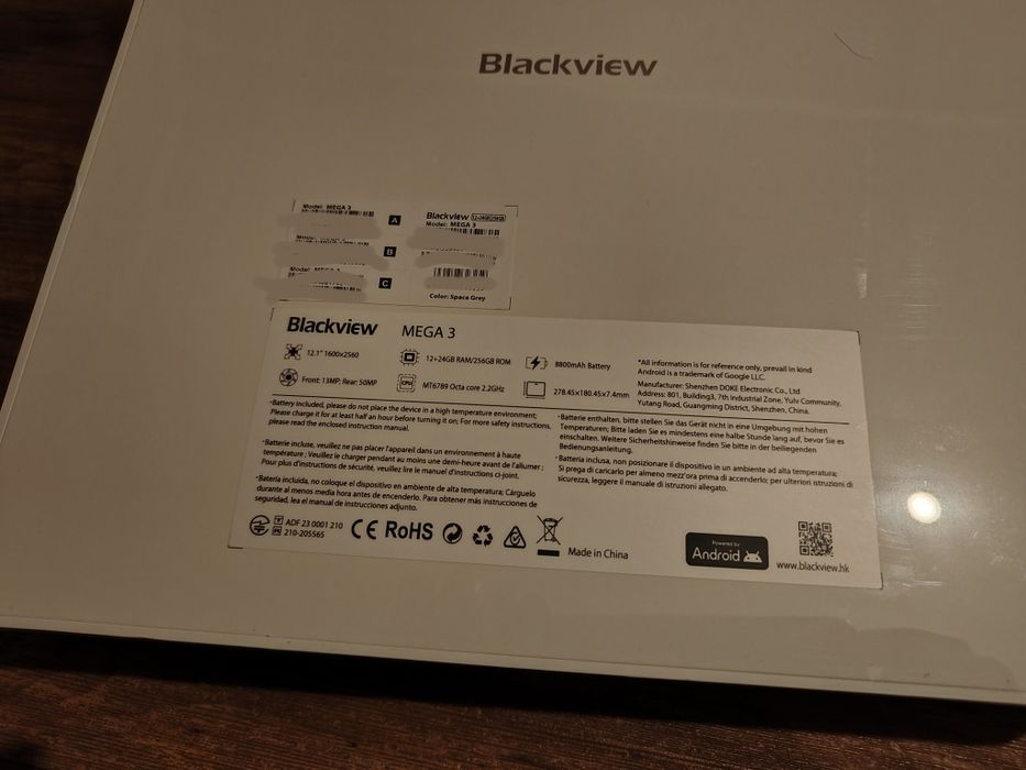 Планшет Blackview Mega 3, 12/256 Gb + клавіатура, мишка, 4G LTE, НОВІ!