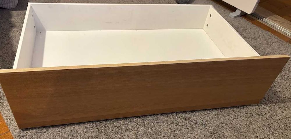 Conjunto de cama Malm 140cm 200cm + 2 gavetas de arrumação