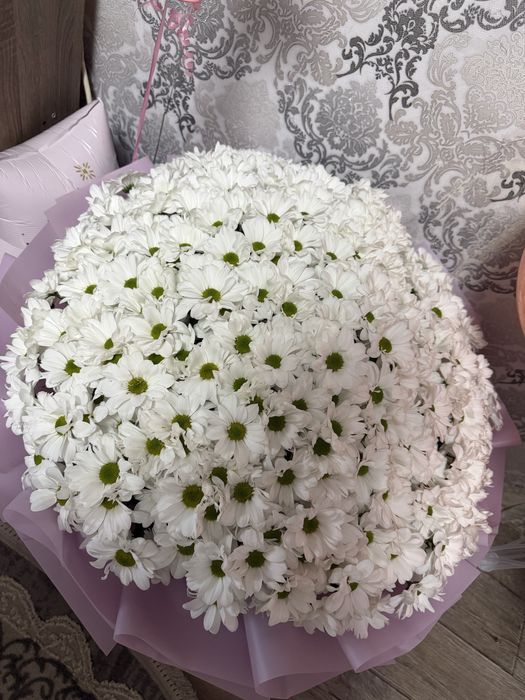 Продам большой букет белых хрызонтемы  - ромашек