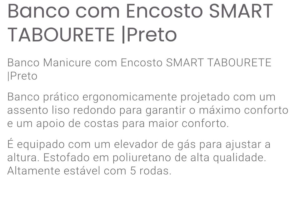 Cadeira para Lash Designer ou Estética (como nova)