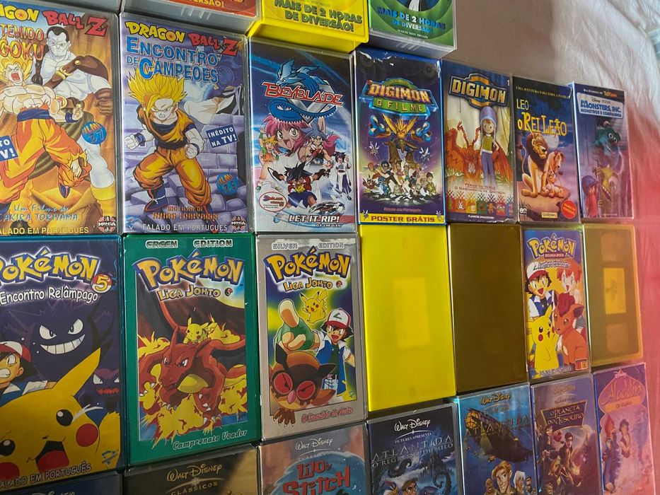VHS Infantis Português Dragon Ball Pokémon Disney Warner Harry Potter