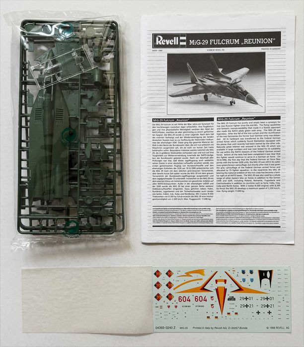 Revell_Mig-29 Fulcrum “Reunion”. Esc.1:72. Completo e como novo.