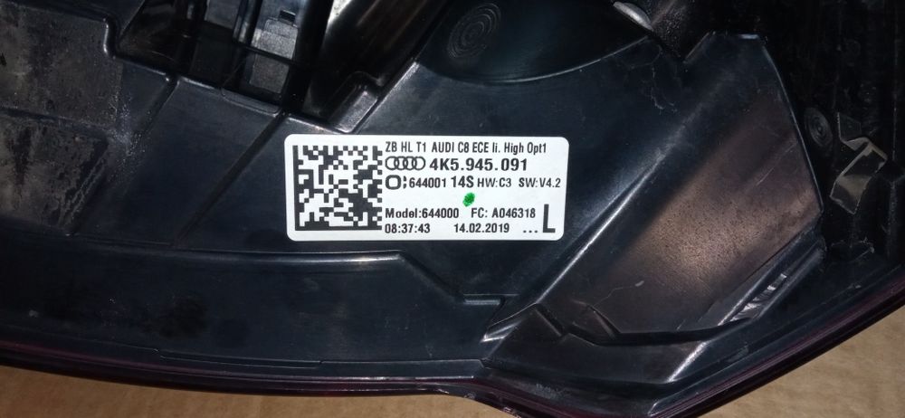 Audi A6 c8 tylna lewa lampa matrix