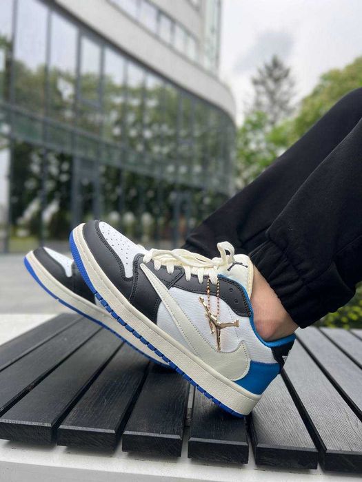 Мужские кроссовки Nike Travis Scott x Fragment x Jordan 1 Low. 41-45