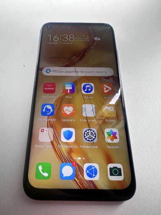 Huawei P40 lite пошкоджене скло дисплея