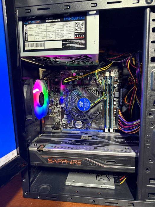 Игровой ПК RX 8GB Компьютер Intel i5 4 ядра Стационарный блок SSD 256