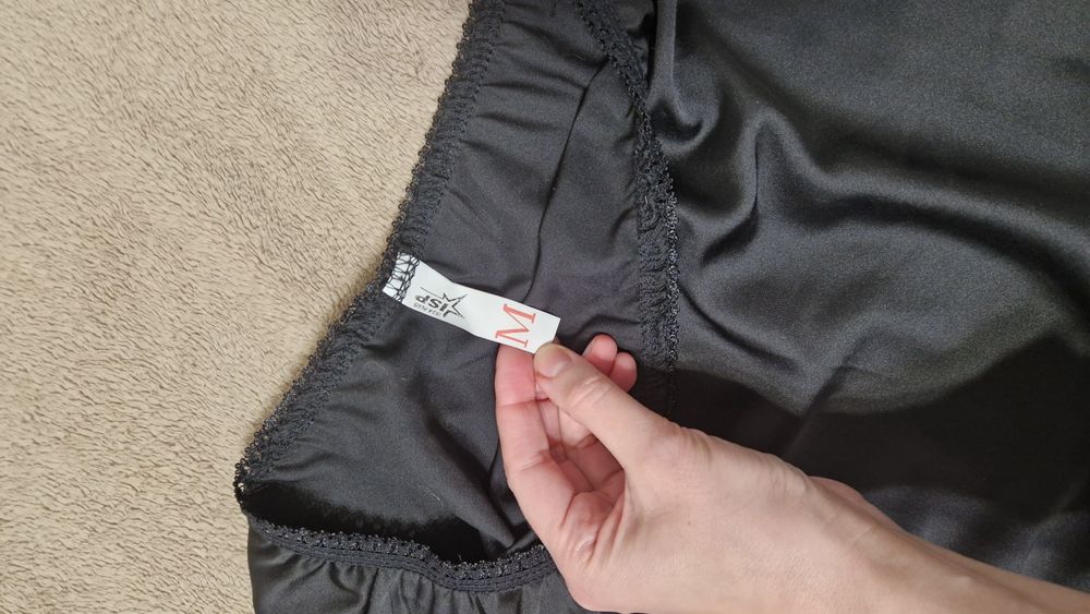 Шовкова спідниця довга  чорна M