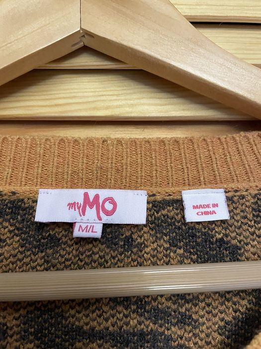 Nowy sweter oversize panterka brązowo-szary MyMo M/L