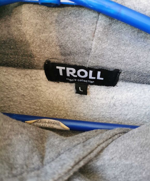Bluza męska TROLL – pulower z wysoką stójką | stan idealny