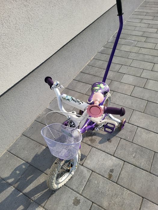 Rower dziecięcy 12" ROCK KIDS JASMINE fioletowy