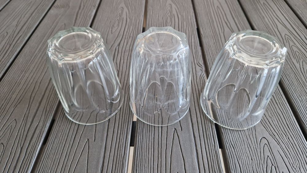 3 copos vintage crisal de vidro