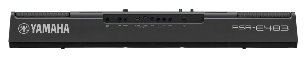Yamaha PSR-E483 Keyboard statyw pokrowiec mikrofon sustain