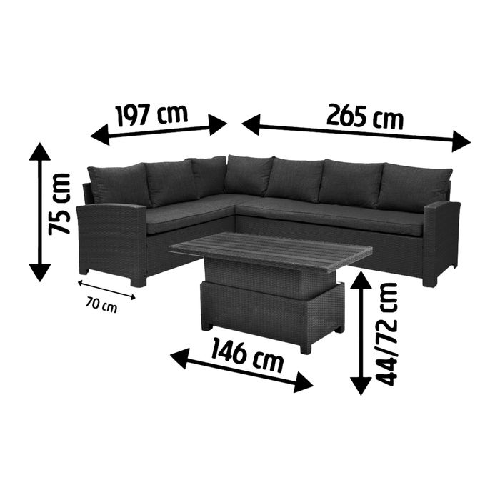 Meble ogrodowe JULA (bdb stan, regulowany stol)