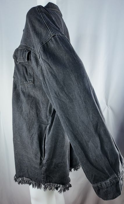 Roskiky damska kurtka jeansowa oversize Y2K XXL czarna