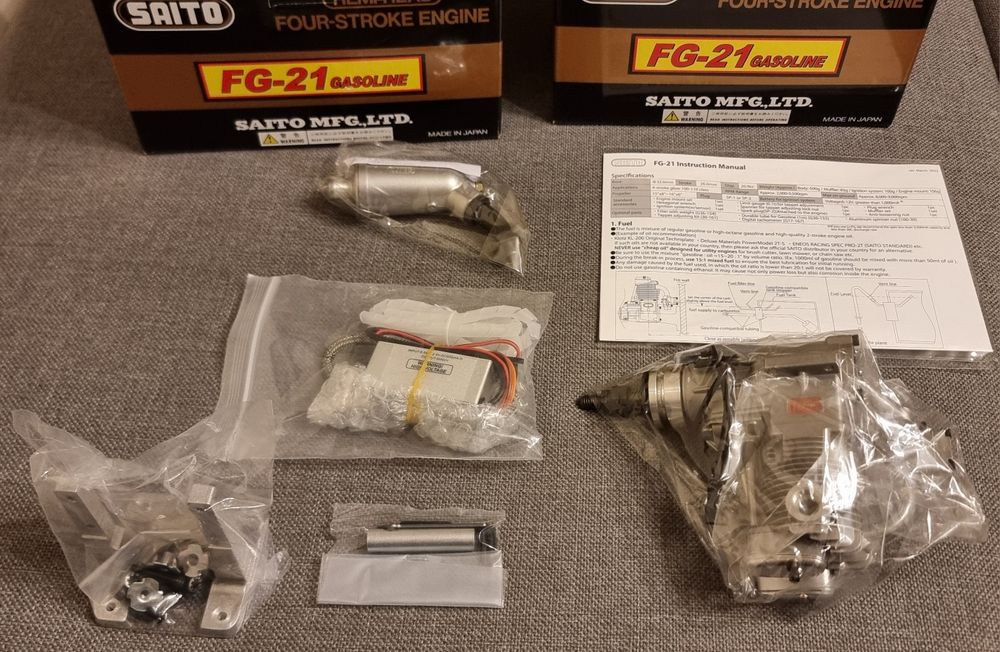 Silnik modelarski Saito FG-21 Nowy.