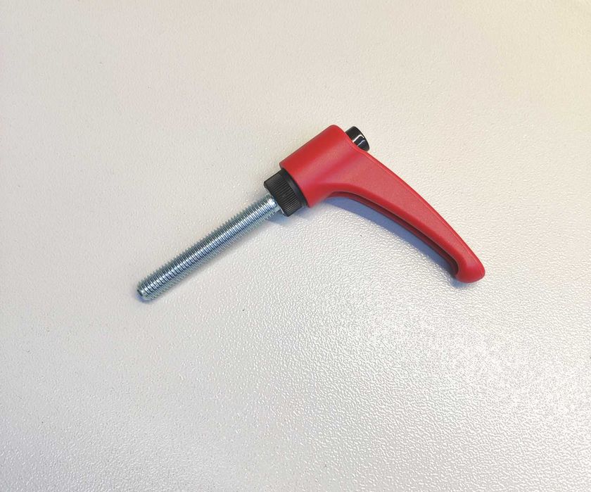 Alavancas de fixação em aço zincado com veio roscado