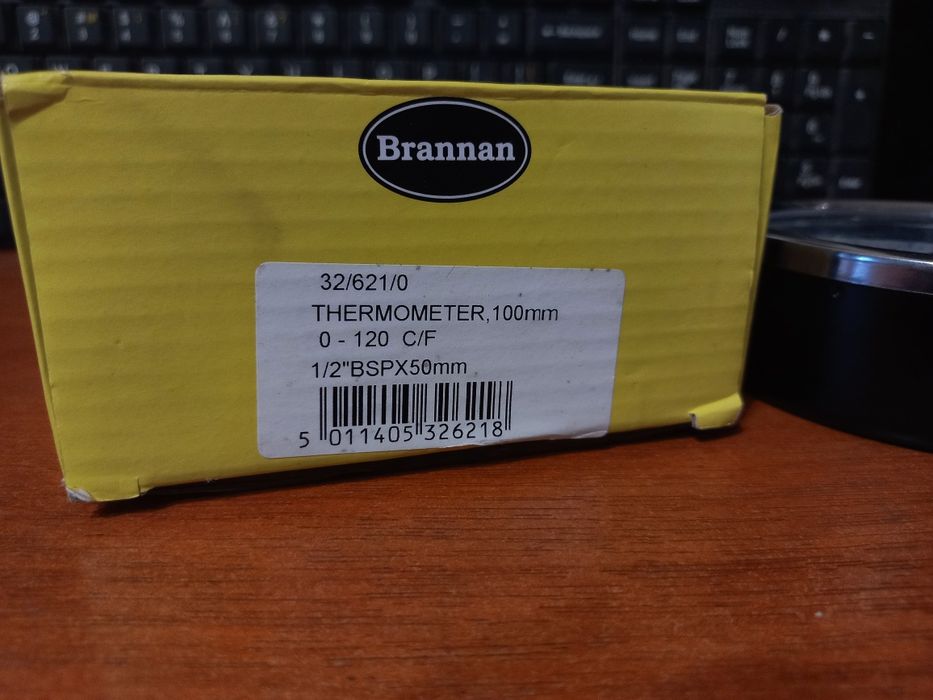 Водяний термометр опалення Brannan, Англія