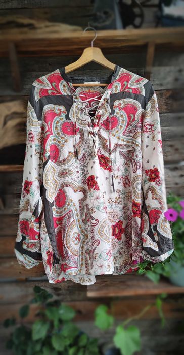 Jedwabna tunika, boho, bluzka Johnny Was 100% silk