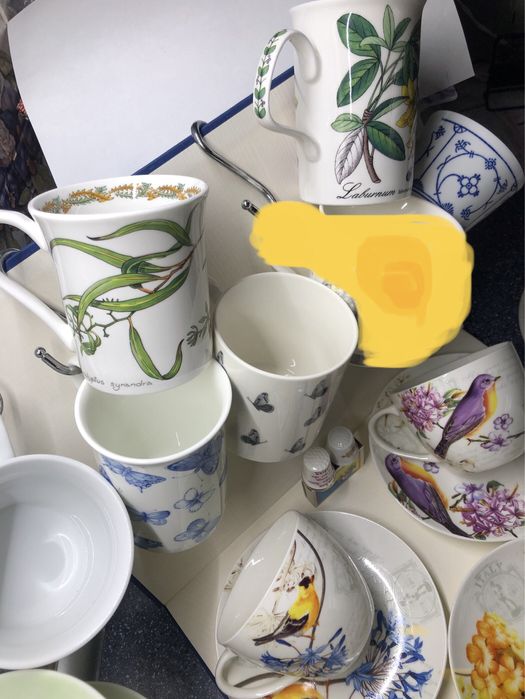 Редкость:костяной/обычн. фарфор:чашки,тарелки,ёмкость,напёрстки,раннер