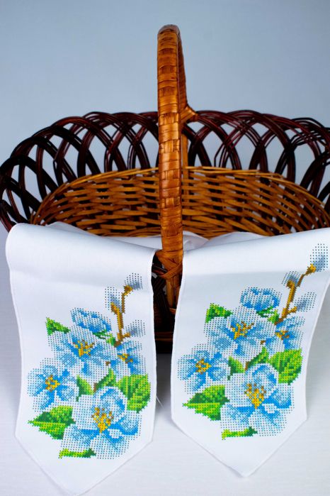 Заготовка під вишивку: Великодній бант на кошик (Габардин) + Підбір