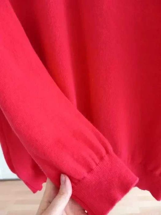 123Paris kaszmirowy sweter różowy malinowy pure cashmere L/XL